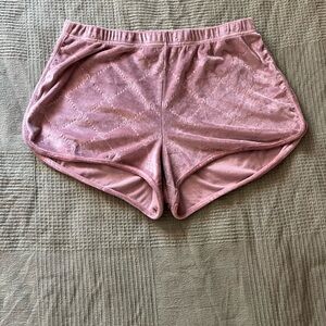 Juicy Couture Dusty Pink Velour Lounge Shorts